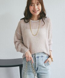 La boutique BonBon（ラブティックボンボン）の「ラメ天竺針抜ニット（ニット/セーター）」