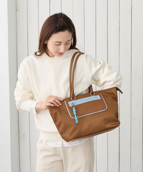 ROOTOTE（ルートート）の「ルートート / トートバッグ A4 横型 ナイロン 軽量 通勤 通学 パイピング SC.ミディアム.パイピング_カラー-A（トートバッグ・レディース・ネイビー/ブラウン/カーキ/ブラック・FREE）」の21枚目の写真