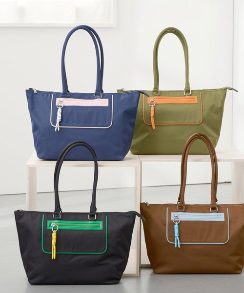 ROOTOTE（ルートート）の「ルートート / トートバッグ A4 横型 ナイロン 軽量 通勤 通学 パイピング SC.ミディアム.パイピング_カラー-A（トートバッグ・レディース・ネイビー/ブラウン/カーキ/ブラック・FREE）」の22枚目の写真