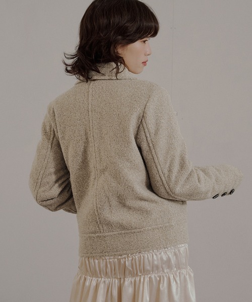 MUHET(ミュエータ)の「boucle short jacket / ブークレショートジャケット(その他アウター・レディース・ベージュ/チャコールグレー・MEDIUM/SMALL/LARGE)」の21枚目の写真