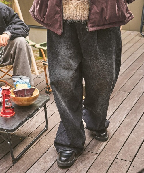 niko and...(ニコアンド)の「ゆるダボヴィンテージデニム(その他パンツ・メンズ・ブラック/ブルー・BIG(L)/MEDIUM)」の5枚目の写真