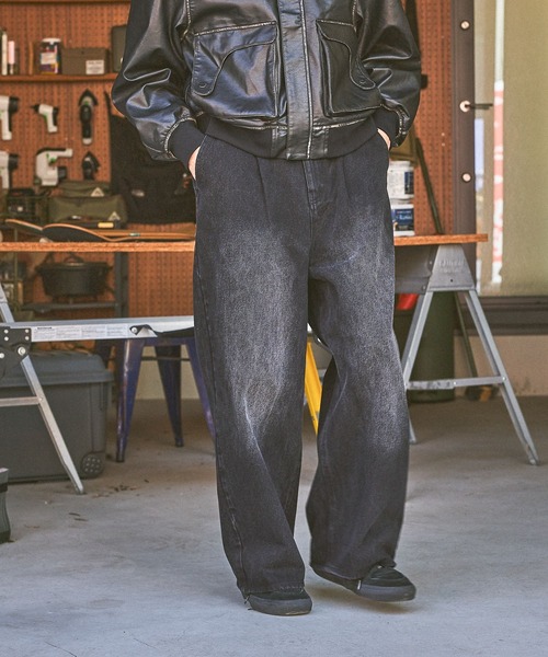 niko and...(ニコアンド)の「ゆるダボヴィンテージデニム(その他パンツ・メンズ・ブラック/ブルー・BIG(L)/MEDIUM)」の6枚目の写真