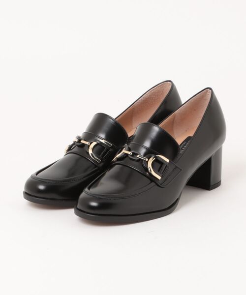 LANVIN collection(ランバン コレクション)の「ヒールアップビットローファー(パンプス・レディース・ブラック/ブラック系その他・22.0cm/22.5cm/23.0cm/23.5cm/24.5cm/24.0cm)」の1枚目の写真