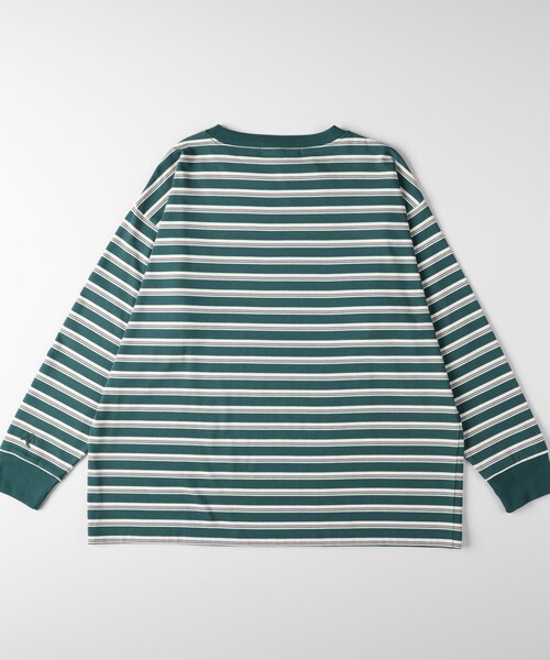 HONEYSUCKLE ROSE(ハニーサックルローズ)の「《体型カバー》マルチボーダーロンTシャツ(Tシャツ/カットソー・レディース・グリーン/ライトパープル・05/04)」の11枚目の写真