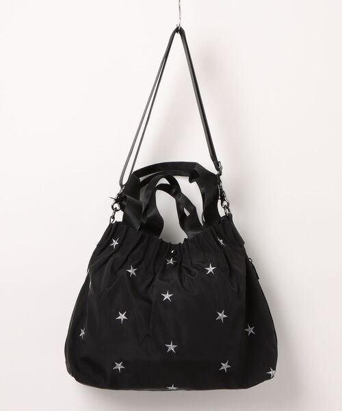 Three Four Time(スリーフォータイム)の「星刺繍3WAYBAG(トートバッグ・レディース・ブラック・FREE)」の2枚目の写真