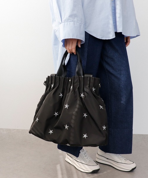 Three Four Time(スリーフォータイム)の「星刺繍3WAYBAG(トートバッグ・レディース・ブラック・FREE)」の7枚目の写真