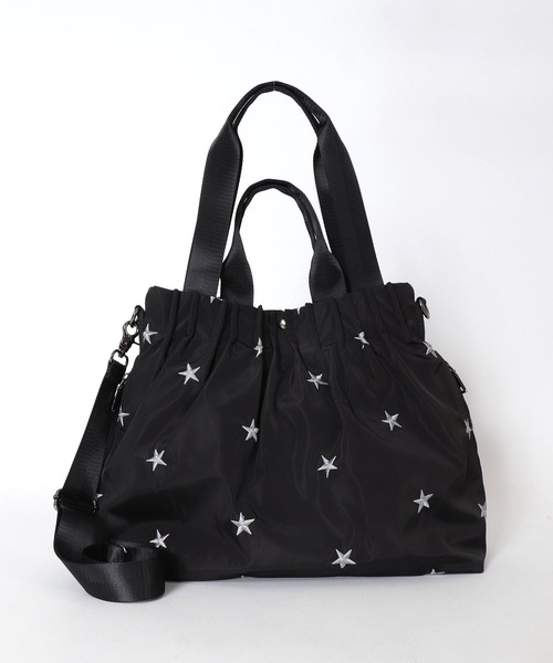 Three Four Time(スリーフォータイム)の「星刺繍3WAYBAG(トートバッグ・レディース・ブラック・FREE)」の9枚目の写真