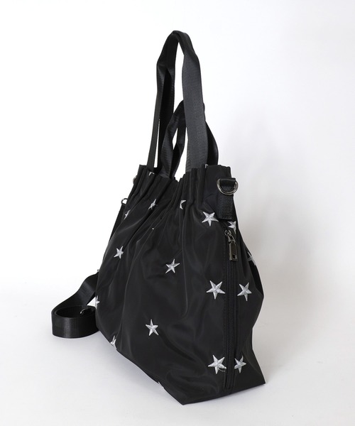 Three Four Time(スリーフォータイム)の「星刺繍3WAYBAG(トートバッグ・レディース・ブラック・FREE)」の10枚目の写真