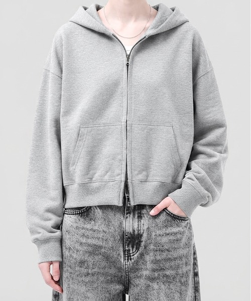 JOHNNY WOLF(ジョニーウルフ)の「TACHIKOMA ルーズ コンパクト ジップアップパーカー(パーカー・メンズ・サックスブルー/ネイビー/ダークグレー/ブラック/グレー・XL/L/M)」の2枚目の写真