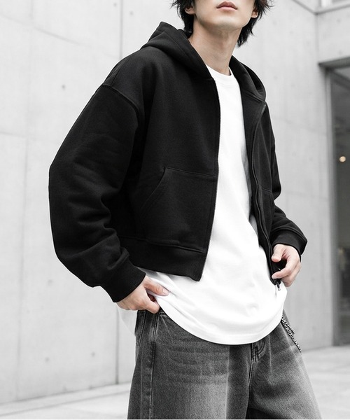 JOHNNY WOLF(ジョニーウルフ)の「TACHIKOMA ルーズ コンパクト ジップアップパーカー(パーカー・メンズ・サックスブルー/ネイビー/ダークグレー/ブラック/グレー・XL/L/M)」の6枚目の写真