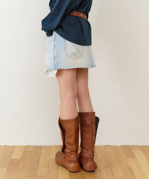 THEVINYLHOUSE（ザバイニルハウス）の「UNBALANCE MICRO DENIM SKIRT (W) LIGHT BLUE（スカート・レディース・その他・SMALL）」の5枚目の写真
