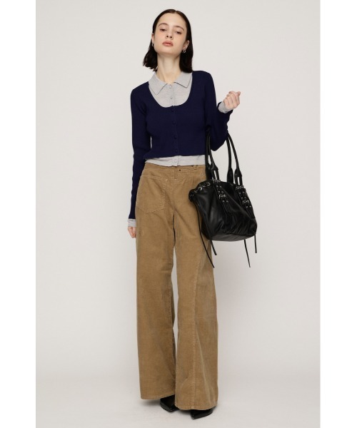 SLY(スライ)の「【WEB限定】LAYERED LIKE KNIT TOPS レイヤードライクニットトップス 秋服(ニット/セーター・レディース・ネイビー/アイボリー/杢グレー/ライトピンク・FREE)」の21枚目の写真