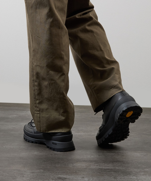 PADRONE(パドローネ)の「PADRONE パドローネ / INTERLACE SHOES with 884C Vibram 884Cビブラムソールレザーモカシンシューズ / PU8840-2012(ブーツ・メンズ・ブラック・43/42/41/40)」の5枚目の写真