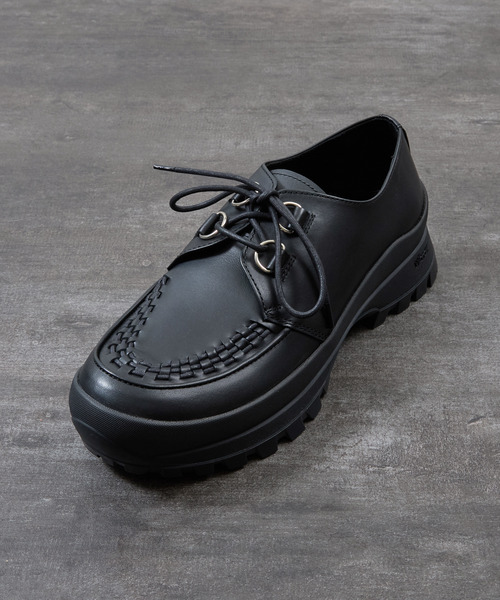 PADRONE(パドローネ)の「PADRONE パドローネ / INTERLACE SHOES with 884C Vibram 884Cビブラムソールレザーモカシンシューズ / PU8840-2012(ブーツ・メンズ・ブラック・43/42/41/40)」の7枚目の写真