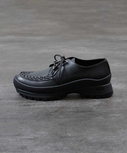 PADRONE(パドローネ)の「PADRONE パドローネ / INTERLACE SHOES with 884C Vibram 884Cビブラムソールレザーモカシンシューズ / PU8840-2012(ブーツ・メンズ・ブラック・43/42/41/40)」の10枚目の写真