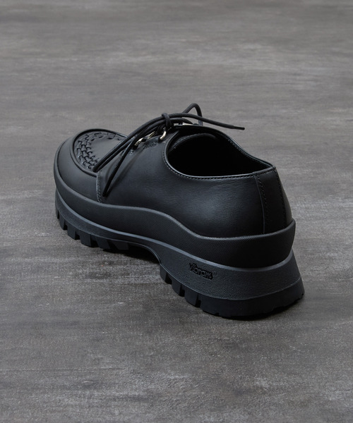 PADRONE(パドローネ)の「PADRONE パドローネ / INTERLACE SHOES with 884C Vibram 884Cビブラムソールレザーモカシンシューズ / PU8840-2012(ブーツ・メンズ・ブラック・43/42/41/40)」の13枚目の写真