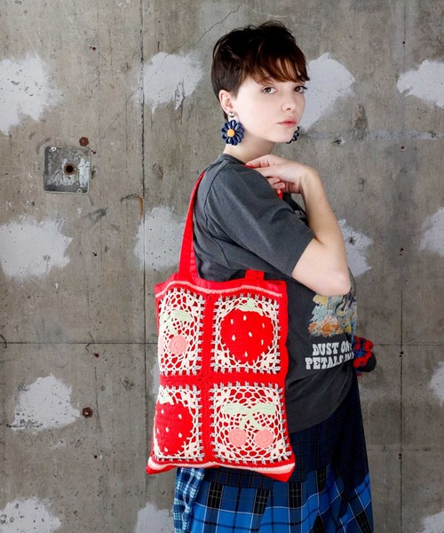 Three Four Time(スリーフォータイム)の「【casselini】クロシェトートBAG(トートバッグ・レディース・ブルー・FREE)」の9枚目の写真