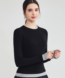 ソフトレイヤード長袖TシャツBLACK