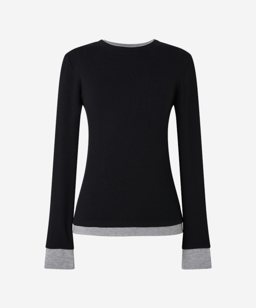 LORDLOAR(ロードロアル)の「ソフトレイヤード長袖TシャツBLACK(Tシャツ/カットソー・レディース・その他・SMALL/MEDIUM/LARGE)」の4枚目の写真
