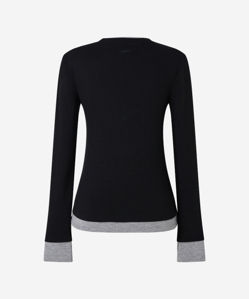 LORDLOAR(ロードロアル)の「ソフトレイヤード長袖TシャツBLACK(Tシャツ/カットソー・レディース・その他・SMALL/MEDIUM/LARGE)」の5枚目の写真