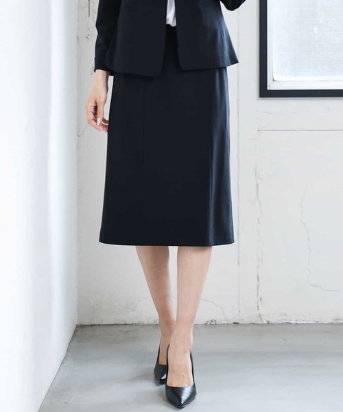 MICHEL KLEIN（ミッシェル・クラン）の「[セットアップ対応]ストレッチタイトスカート（スカート・レディース・ブラック/グレー・38）」の2枚目の写真