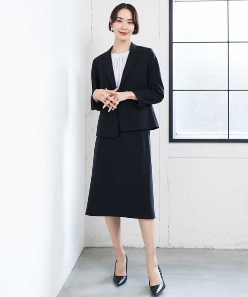 MICHEL KLEIN（ミッシェル・クラン）の「[セットアップ対応]ストレッチタイトスカート（スカート・レディース・ブラック/グレー・38）」の3枚目の写真