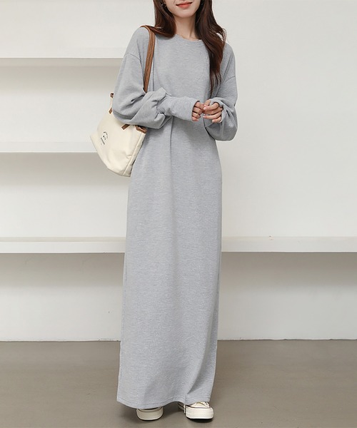 Doux Belle(ドゥーベル)の「スウェットロングワンピース(ワンピース・レディース・ブラック/ダークグレー/ライトグレー・LARGE/MEDIUM)」の7枚目の写真
