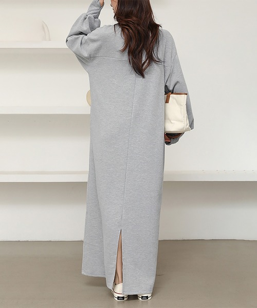 Doux Belle(ドゥーベル)の「スウェットロングワンピース(ワンピース・レディース・ブラック/ダークグレー/ライトグレー・LARGE/MEDIUM)」の9枚目の写真