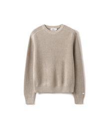[GIZA COTTON] ウォッシャブル ヘビー サドル ラウンドニット 全6色 COOSKT078