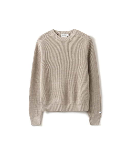 COSTUME O’CLOCK（コスチュームオクロック）の「[GIZA COTTON] ウォッシャブル ヘビー サドル ラウンドニット 全6色 COOSKT078（ニット/セーター・メンズ・グレー/チャコール/ネイビー/ブラウン/ブラック/オートミール・MEDIUM/LARGE）」の5枚目の写真