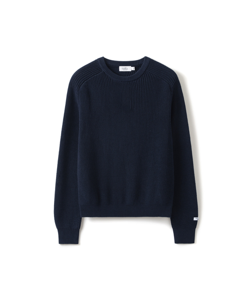 COSTUME O’CLOCK（コスチュームオクロック）の「[GIZA COTTON] ウォッシャブル ヘビー サドル ラウンドニット 全6色 COOSKT078（ニット/セーター・メンズ・グレー/チャコール/ネイビー/ブラウン/ブラック/オートミール・MEDIUM/LARGE）」の6枚目の写真