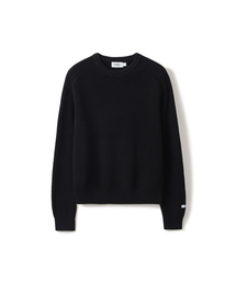 [GIZA COTTON] ウォッシャブル ヘビー サドル ラウンドニット 全6色 COOSKT078