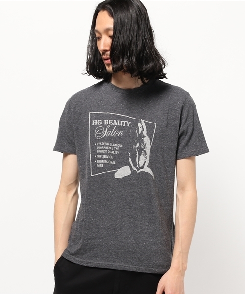 HYSTERIC GLAMOUR(ヒステリックグラマー)の「HG BEAUTY pt T-SH(Tシャツ/カットソー・メンズ・ホワイト/チャコールグレー/ブラック/ピンク・SMALL/LARGE/MEDIUM/X-LARGE)」の4枚目の写真