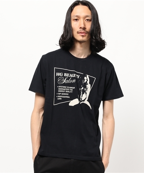 HYSTERIC GLAMOUR(ヒステリックグラマー)の「HG BEAUTY pt T-SH(Tシャツ/カットソー・メンズ・ホワイト/チャコールグレー/ブラック/ピンク・SMALL/LARGE/MEDIUM/X-LARGE)」の3枚目の写真