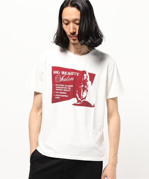 HYSTERIC GLAMOUR(ヒステリックグラマー)の「HG BEAUTY pt T-SH(Tシャツ/カットソー・メンズ・ホワイト/チャコールグレー/ブラック/ピンク・SMALL/LARGE/MEDIUM/X-LARGE)」の5枚目の写真