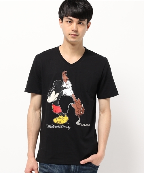 VENCEEXCHANGE（ヴァンスエクスチェンジ）の「ギタージャンプミッキーTシャツ （Tシャツ/カットソー・メンズ・オフホワイト/ブラック・MEDIUM/SMALL/LARGE）」の11枚目の写真
