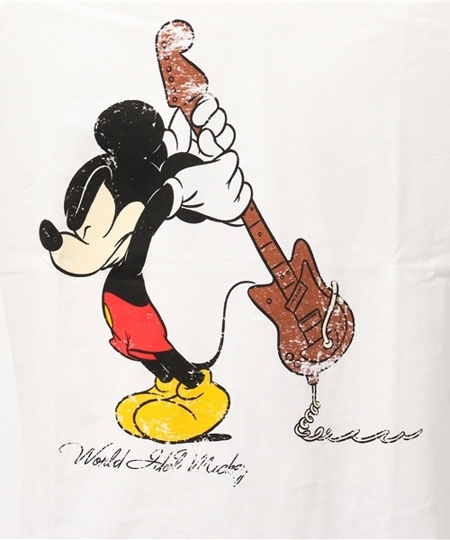 VENCEEXCHANGE（ヴァンスエクスチェンジ）の「ギタージャンプミッキーTシャツ （Tシャツ/カットソー・メンズ・オフホワイト/ブラック・MEDIUM/SMALL/LARGE）」の8枚目の写真