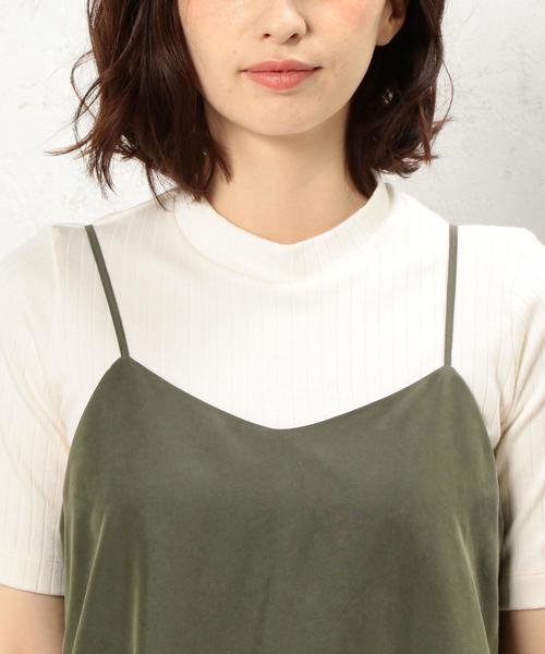 green label relaxing（グリーンレーベルリラクシング）の「■■■KF R/PパウダーPLN キャミワンピース◆（ワンピース・レディース・ブラック/オリーブ/ベージュ・FREE）」の8枚目の写真