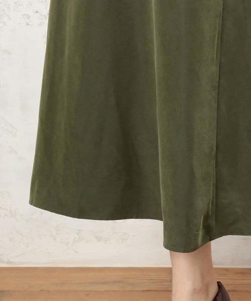 green label relaxing（グリーンレーベルリラクシング）の「■■■KF R/PパウダーPLN キャミワンピース◆（ワンピース・レディース・ブラック/オリーブ/ベージュ・FREE）」の10枚目の写真