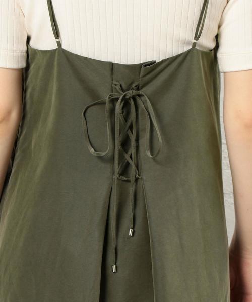 green label relaxing（グリーンレーベルリラクシング）の「■■■KF R/PパウダーPLN キャミワンピース◆（ワンピース・レディース・ブラック/オリーブ/ベージュ・FREE）」の12枚目の写真