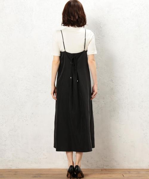 green label relaxing（グリーンレーベルリラクシング）の「■■■KF R/PパウダーPLN キャミワンピース◆（ワンピース・レディース・ブラック/オリーブ/ベージュ・FREE）」の14枚目の写真