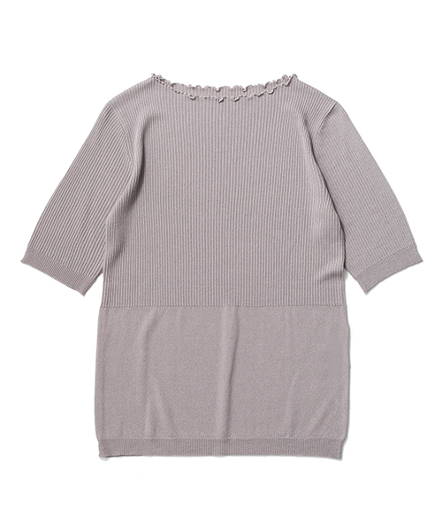 Denime（ドゥニーム）の「フリルネックニット（ニット/セーター・レディース・ピンク/グレー系その他/ブラック/オフホワイト・FREE）」の18枚目の写真