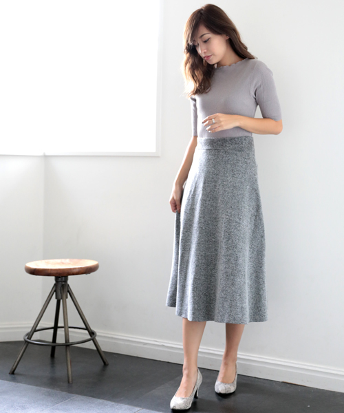 Denime（ドゥニーム）の「フリルネックニット（ニット/セーター・レディース・ピンク/グレー系その他/ブラック/オフホワイト・FREE）」の10枚目の写真