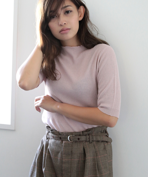 Denime（ドゥニーム）の「フリルネックニット（ニット/セーター・レディース・ピンク/グレー系その他/ブラック/オフホワイト・FREE）」の22枚目の写真