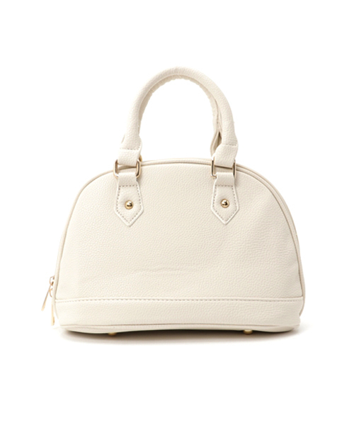 Pierrot（ピエロ）の「2way ラウンドミニバッグ（トートバッグ・レディース・キャメル/アイボリー/ネイビー・FREE）」の2枚目の写真