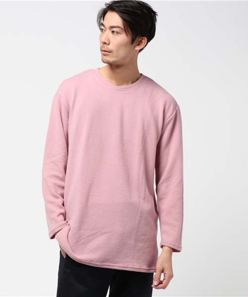 VENCEEXCHANGE（ヴァンスエクスチェンジ）の「ミル天竺ビッグクルーロンT                （Tシャツ/カットソー・メンズ・オフホワイト/グレー/ピンク・LARGE/MEDIUM）」の3枚目の写真