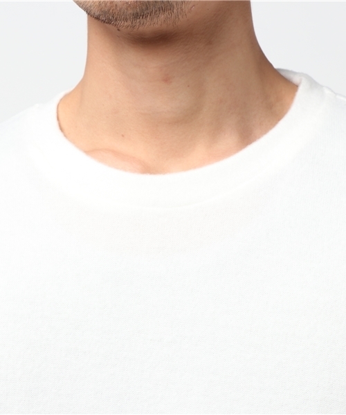 VENCEEXCHANGE（ヴァンスエクスチェンジ）の「ミル天竺ビッグクルーロンT                （Tシャツ/カットソー・メンズ・オフホワイト/グレー/ピンク・LARGE/MEDIUM）」の6枚目の写真