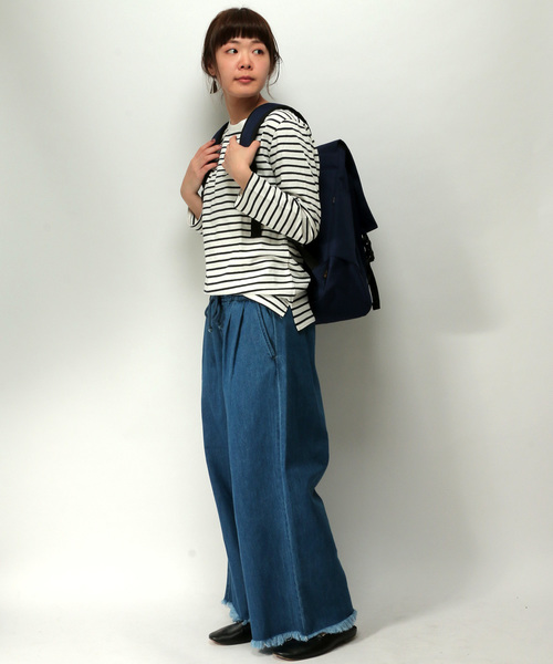 LBC(エルビーシー)の「デニムイージーパンツ (デニムパンツ・レディース・ブルー/ネイビー・LARGE/MEDIUM)」の12枚目の写真