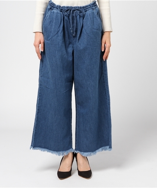 LBC(エルビーシー)の「デニムイージーパンツ (デニムパンツ・レディース・ブルー/ネイビー・LARGE/MEDIUM)」の3枚目の写真