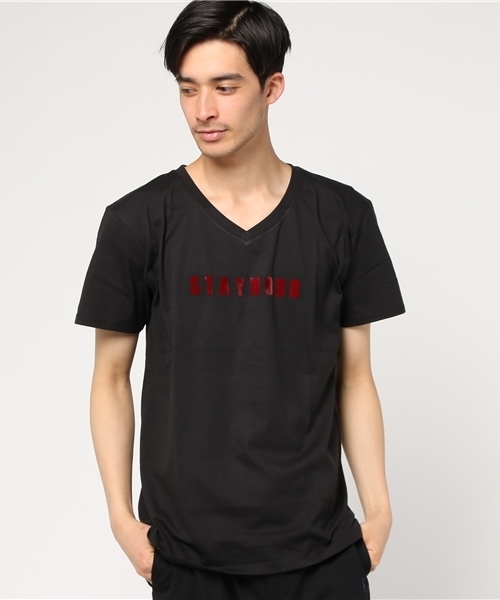 JACKROSE（ジャックローズ）の「STAYHOOD･発光VネックTシャツ（Tシャツ/カットソー・メンズ・ホワイト/グレー/ブラック・M/L）」の2枚目の写真